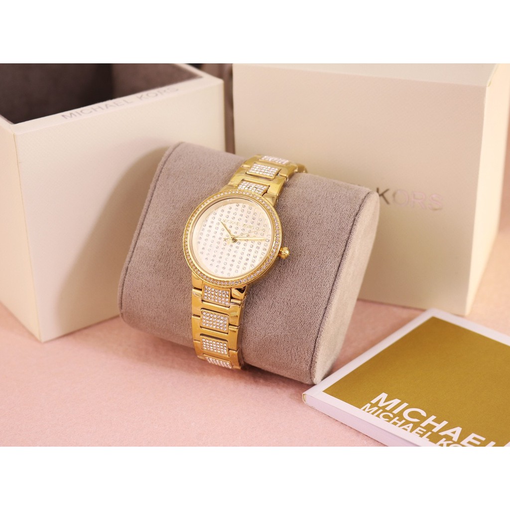 Đồng hồ nữ michael kors gabbi full diamond size 34mm ( vàng , trắng , vàng hồng)