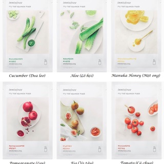 Mặt nạ Innisfree đủ vị 10 miếng /1hộp