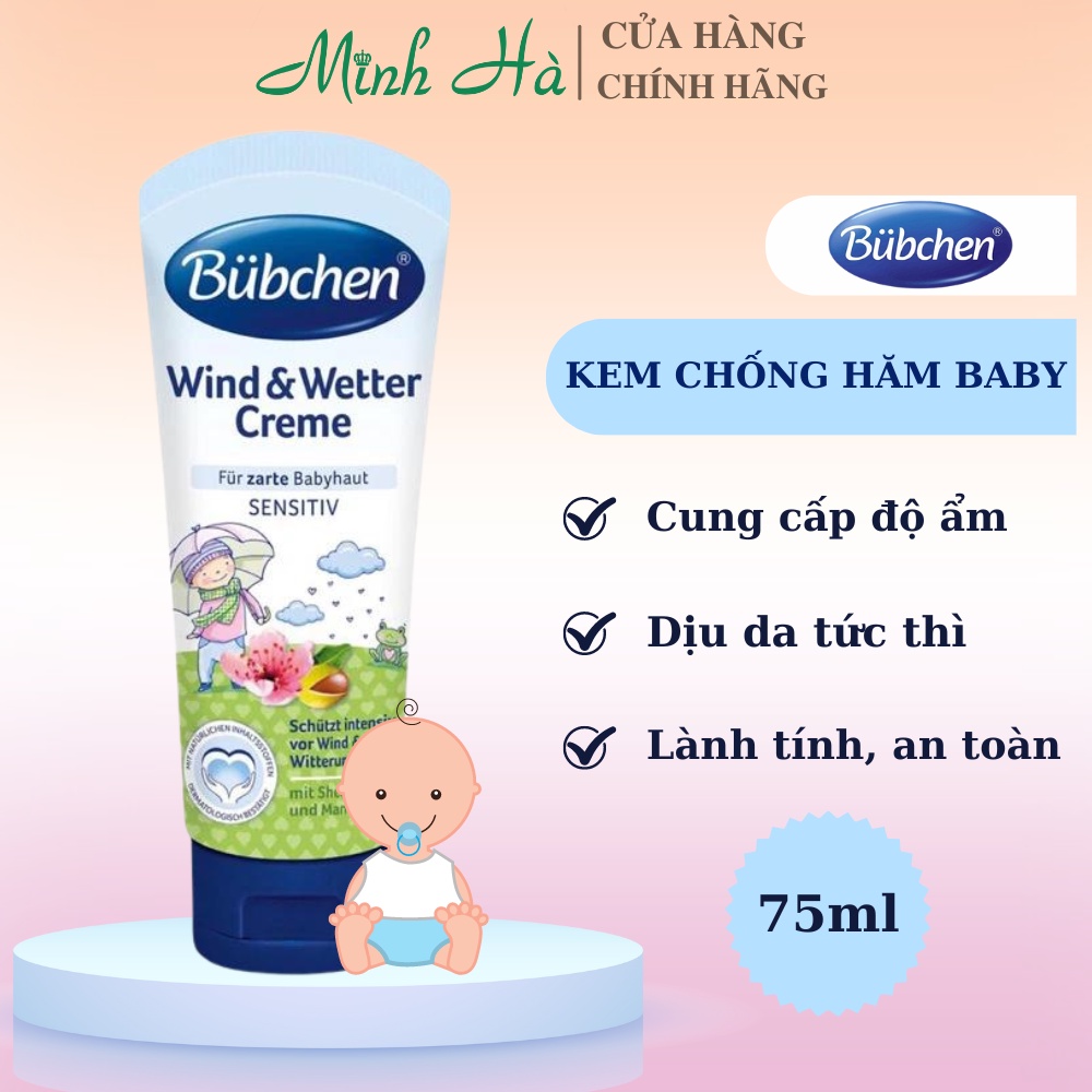 Kem dưỡng da Bubchen Wind & Wetter Creme 75ml chống hăm dành cho trẻ sơ sinh