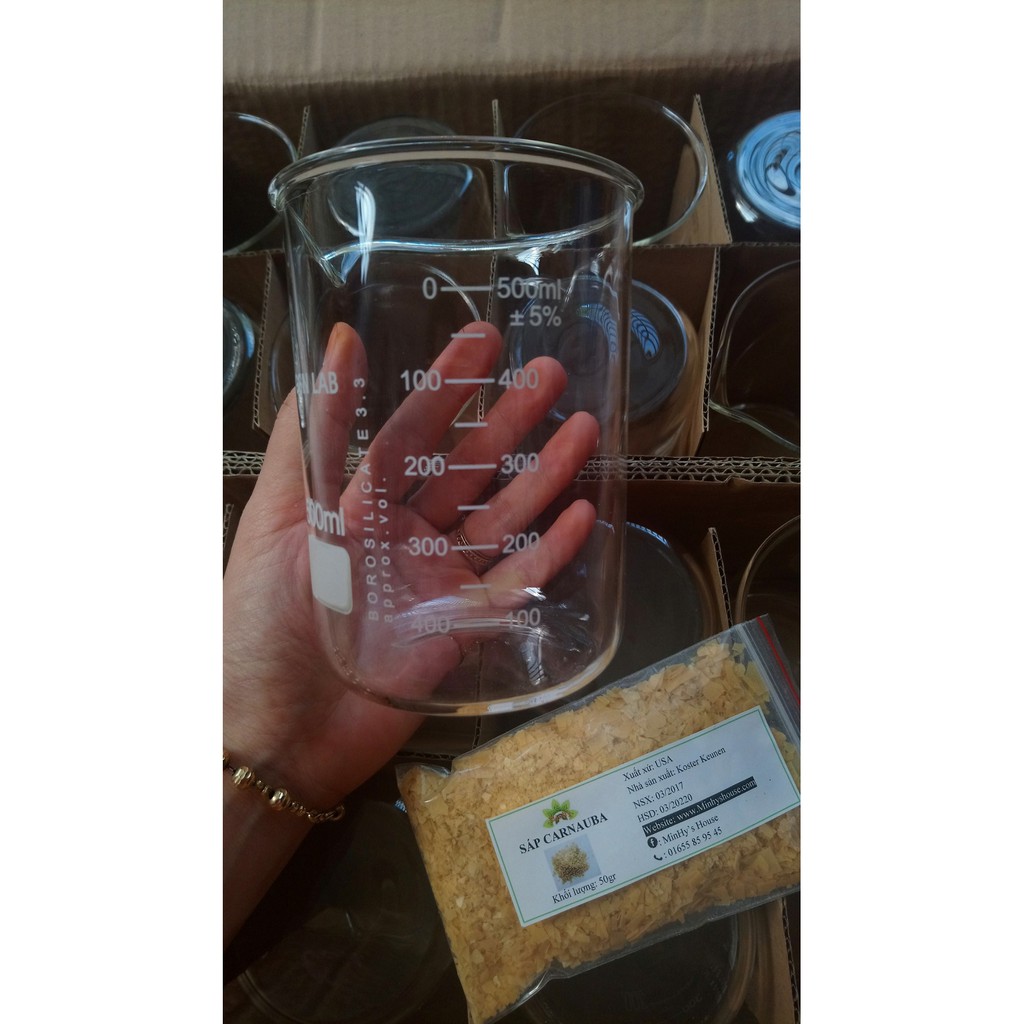 Cốc Thủy Tinh Chịu Nhiệt Có Mỏ 500ml