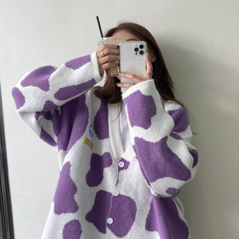 Áo Cardigan Bò Sữa Đáng Yêu (Hàng Sẵn)( Có video thật) | BigBuy360 - bigbuy360.vn