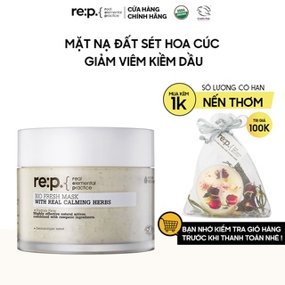 Mặt Nạ Đất Sét Hoa Cúc Giảm Viêm, Kiềm Dầu Dành Cho Da Nhạy Cảm RE:P Bio Fresh Mask With Real Calming Herbs 130g