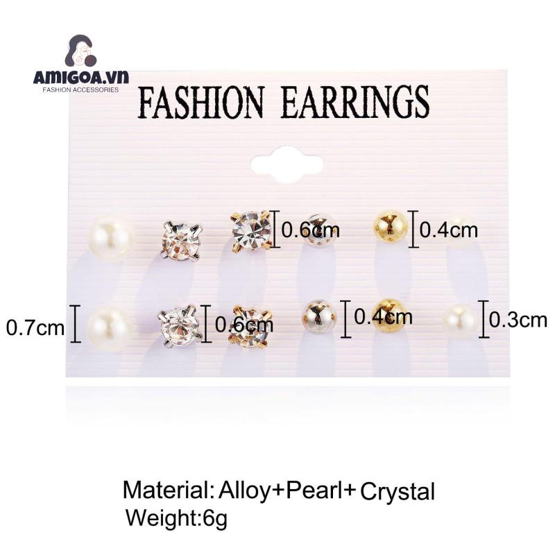 Bông Tai Hình Bướm Đính Ngọc Trai Và Pha Lê Thời Trang Cổ Điển Cho Nữ