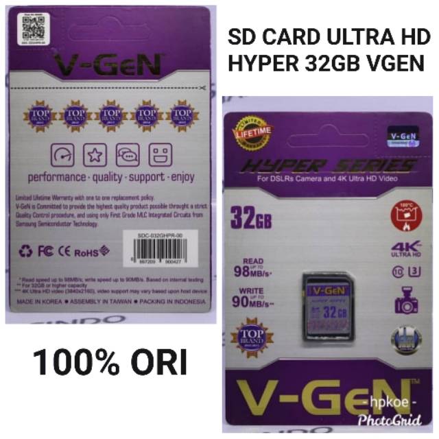 Thẻ Nhớ Dslr Sd Kỹ Thuật Số 32gb Tốc Độ Cao 10 Vgen 16gb / 32gb