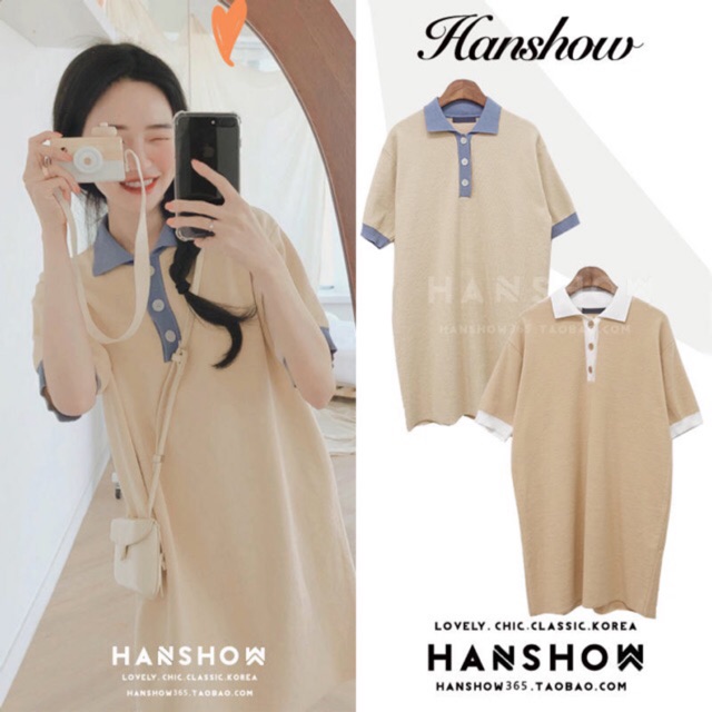Đầm thun polo ulzzang