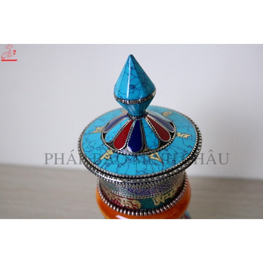 [PBMC]MALILUAN ĐỂ BÀN PHÁP LAM THỦ CÔNG NEPAL- XANH
