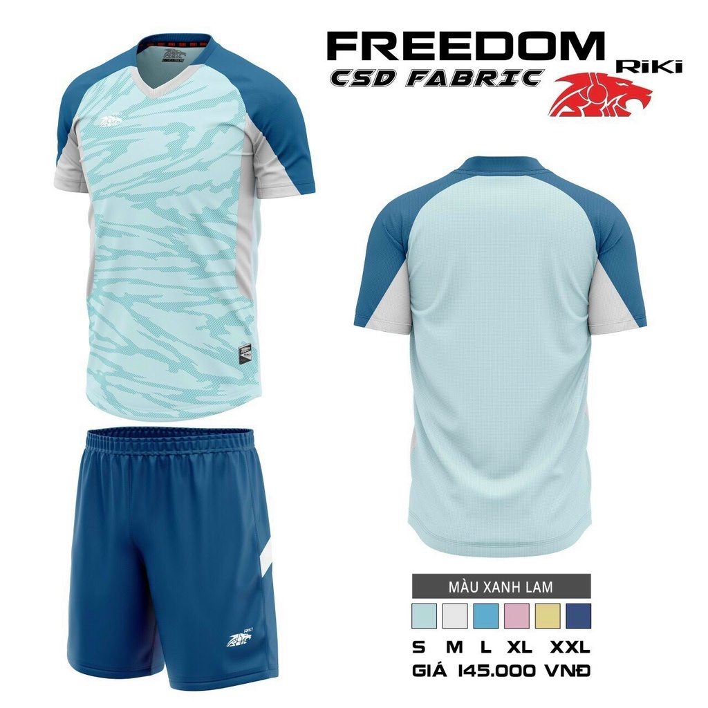 Quần Áo Đá Bóng Không LoGo RiKi Freedom _Mẫu Áo Đấu Hot, Giá Tốt 2021-2022