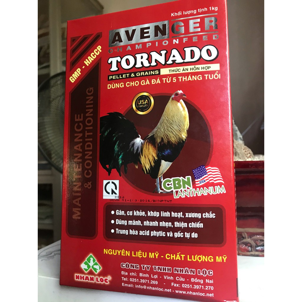 Thức ăn gà đá hỗn hợp Avenger Tornado [Cơn lốc phục thù] 1kg