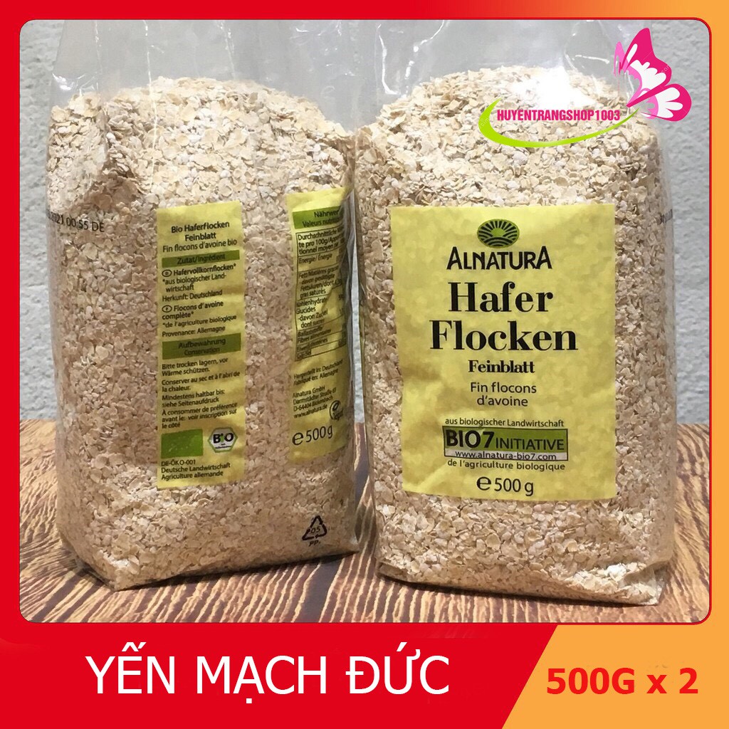 Mã GROXUAN1 giảm 8% đơn 150K 1kg Yến mạch cán vỡ Hafer Flocken, 5 phút ăn