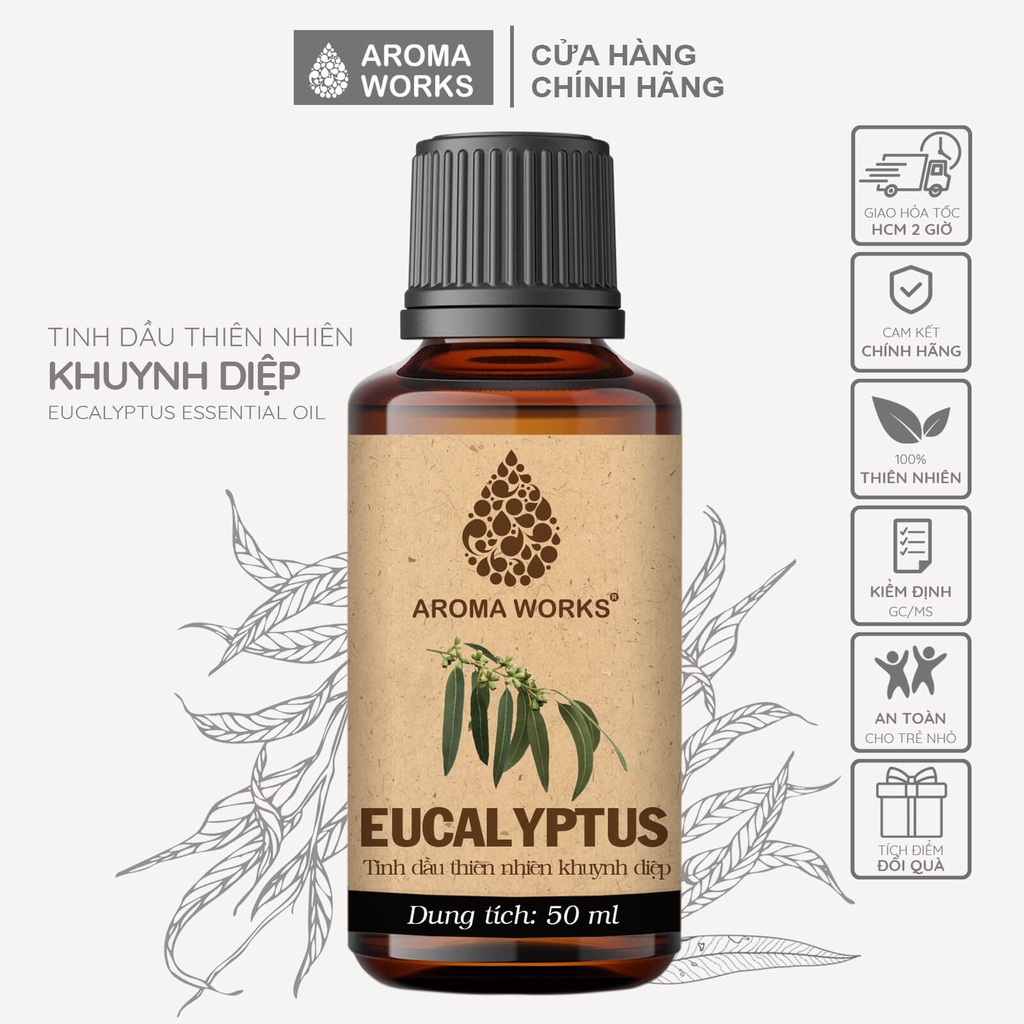 Tinh dầu khuynh diệp Aroma Works Eucalyptus Essential Oils