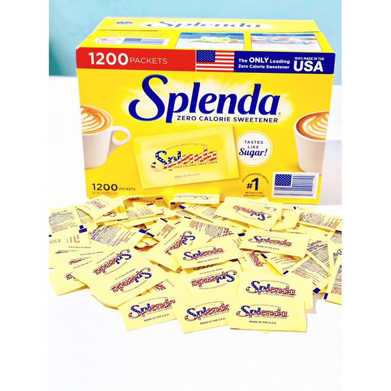 Một thùng Đường ăn kiêng Splenda 0calo 1200gói (keto, eat clean, lowcarb, tiểu đường)