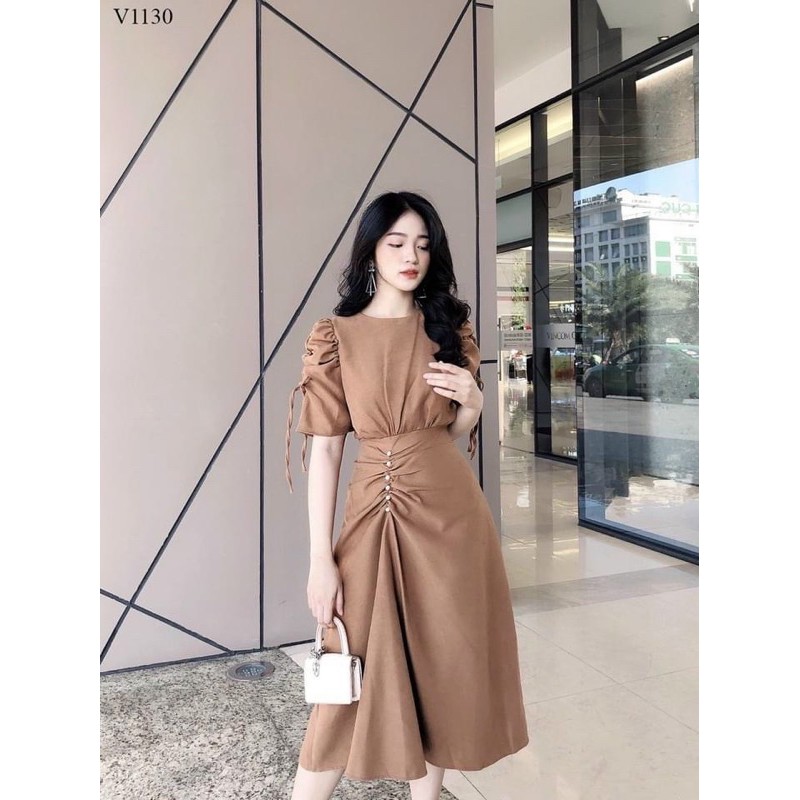 Đầm tay rút eo đính cườm #bigsize 60=>85 kg tuỳ chiều cao | BigBuy360 - bigbuy360.vn