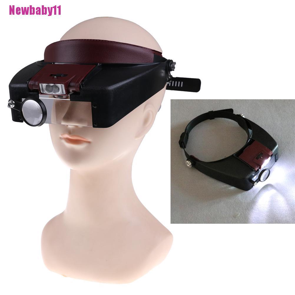 Kính Lúp Đeo Đầu Phóng Đại 10X Newbaby11 Có Đèn LED Chuyên Dụng Sửa Chữa