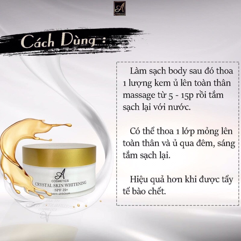 Ủ trắng da tinh thể nước A Cosmetics ( Crystal Skin Whitening Spf 25+ ) [ Chính Hãng ] | BigBuy360 - bigbuy360.vn