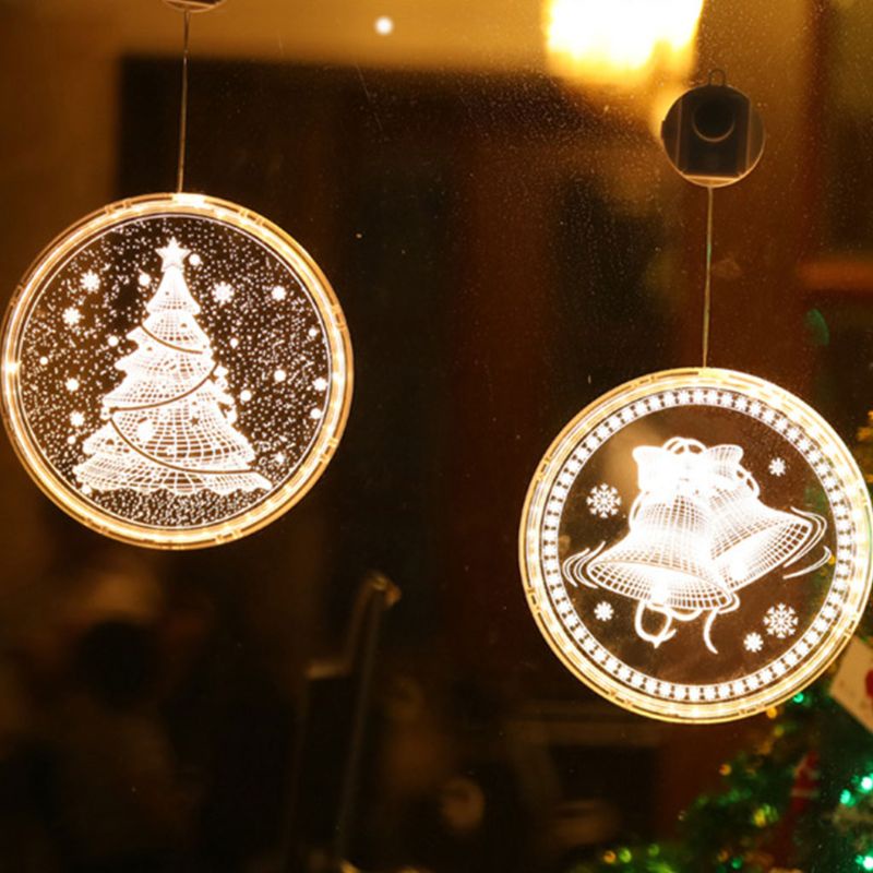 Đèn LED Có Giác Hút Gắn Cửa Sổ Trang Trí Giáng Sinh