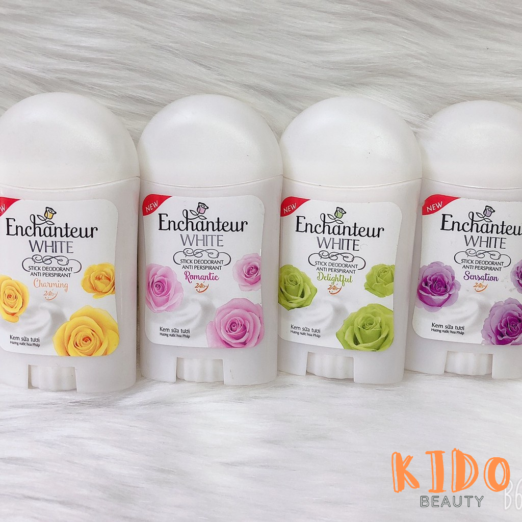 Lăn khử mùi trắng da Enchanteur Deluxe 50ml | Sáp khử mùi Enchanteur White 40g | Phấn thơm Enchanteur Charming 50g