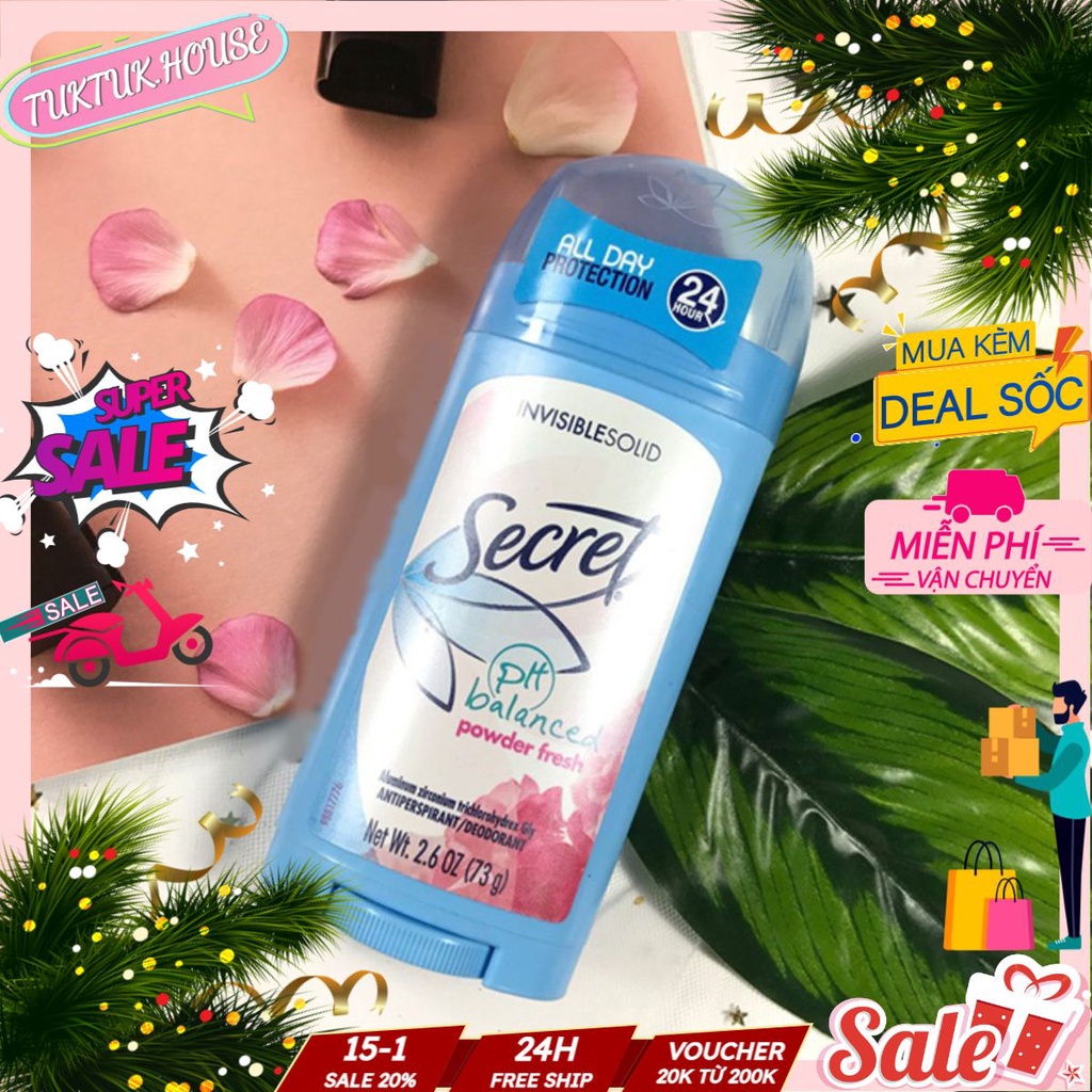Lăn Nách Khử Mùi Secret USA Cho Nữ Invisible Solid (𝐓𝐔𝐊𝐓𝐔𝐊.𝐇𝐎𝐔𝐒𝐄)