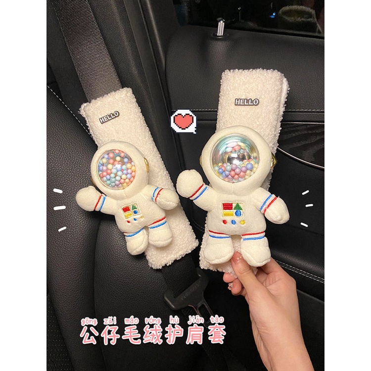 1 Cặp Vỏ Bọc Dây Đai An Toàn Xe Hơi Họa Tiết Hoạt Hình Dễ Thương