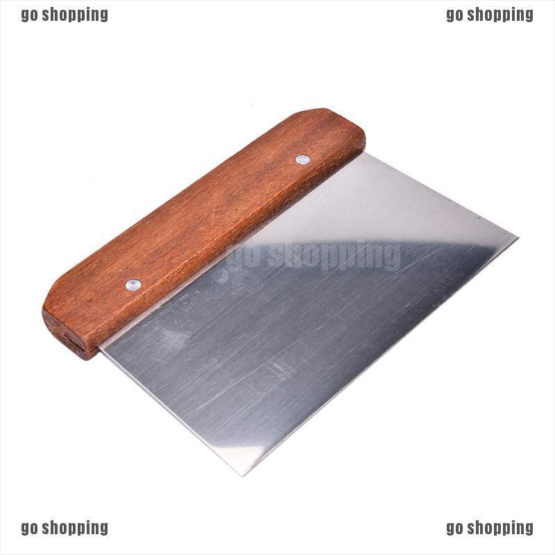 {go shopping}Stainless Steel Pizza Crepe Pancake Batter Spreader Flour Pastry cake Scraper,