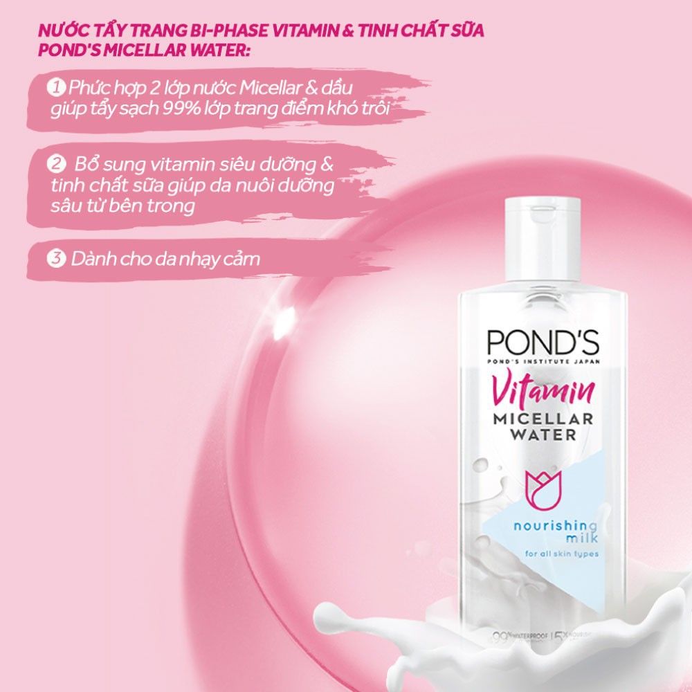 Nước tẩy trang Vitamin Pond's Micellar Water 100ml