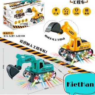 Đồ chơi xe xúc đất có đèn .