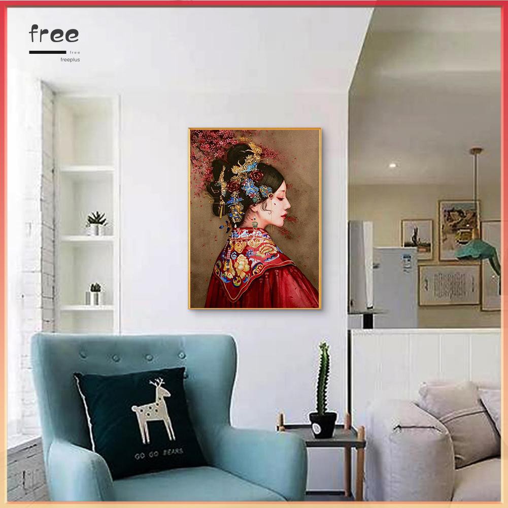 Bộ tranh đính đá 5D hình cô dâu tự hoàn thành