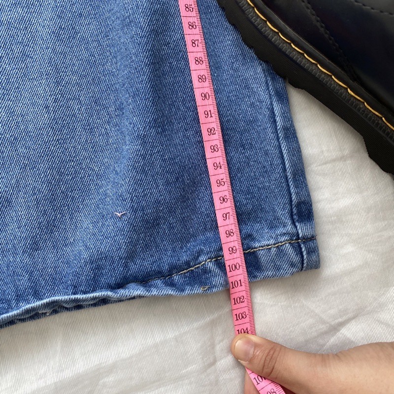 Quần jean nữ ống rộng hai túi ngang (không co giãn), quần bò D100 thời trang Hàn Quốc ulzzang VM STYLE 22QJR03AS1802 | BigBuy360 - bigbuy360.vn