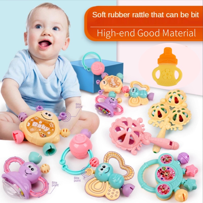 Set 7 Món Đồ Chơi Lục Lạc Cho Bé Đang Mọc Răng