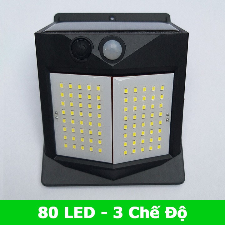 Đèn năng lượng mặt trời solar 80 led 3 chế độ cảm biến ánh sáng và chuyển động