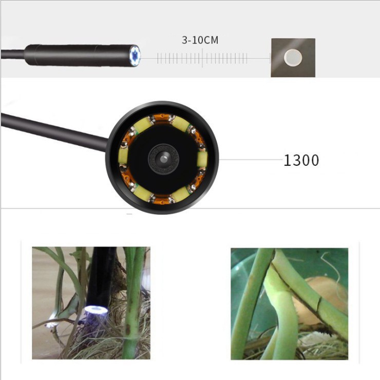 Camera nội soi  đèn 6 LED  chống nước IP67 dây dài 5m