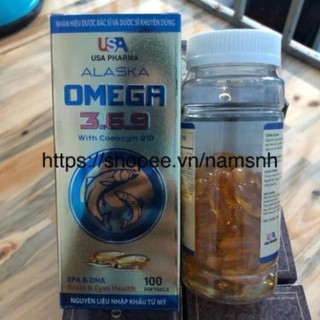 Alaska Omega 369 - Bổ Não, Tăng Cường Thị Lực, Giảm Nguy Cơ Mắc Bệnh Tim Mạch lọ 100 viên