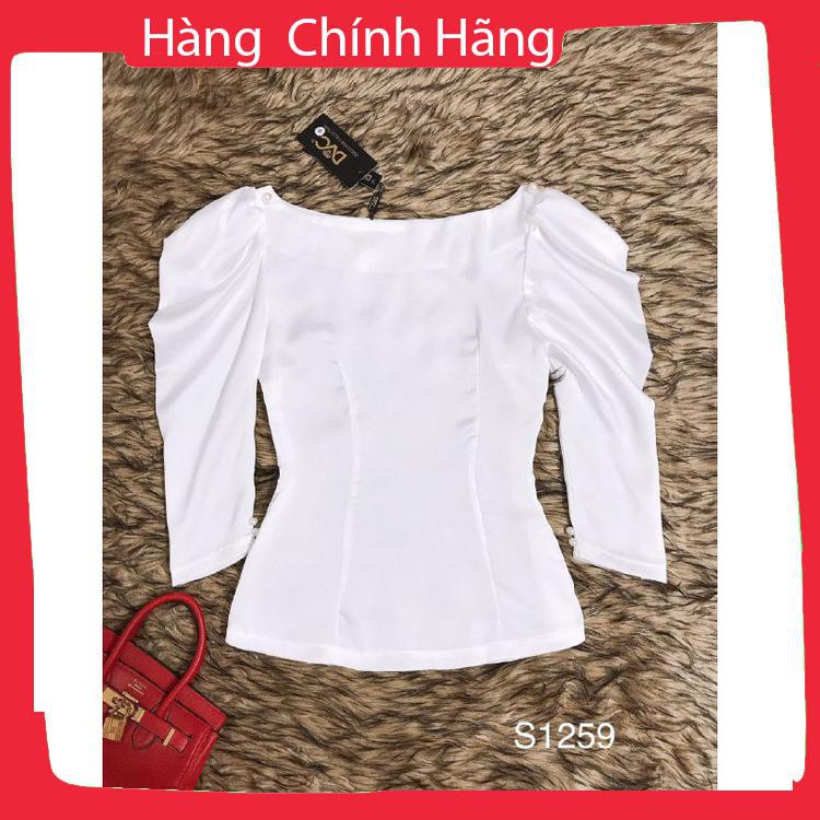 Áo kiểu Áo công sở tay bồng đính ngọc A1259 Mie Design kèm ảnh thật S M L  ACSNMEV9