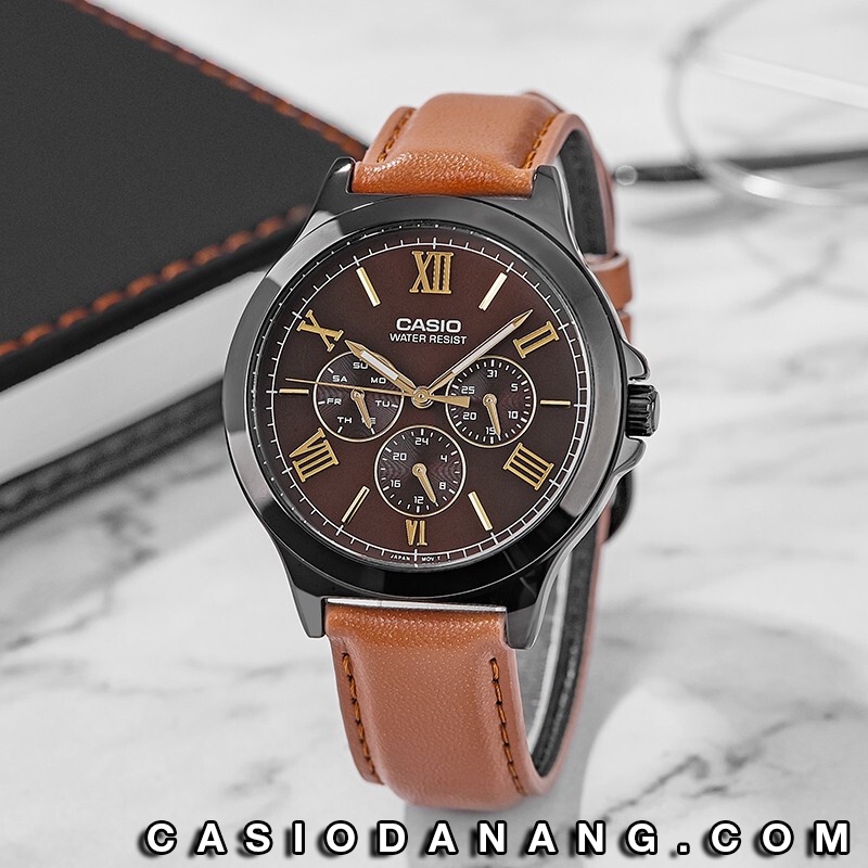 Đồng hồ nam dây da Casio Standard chính hãng Anh Khuê MTP-V300BL-5AUDF (41mm)