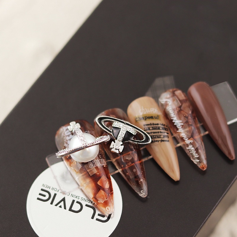 Charm các hành tinh,ufo,charm sao thổ chữ thập trang trí móng mới