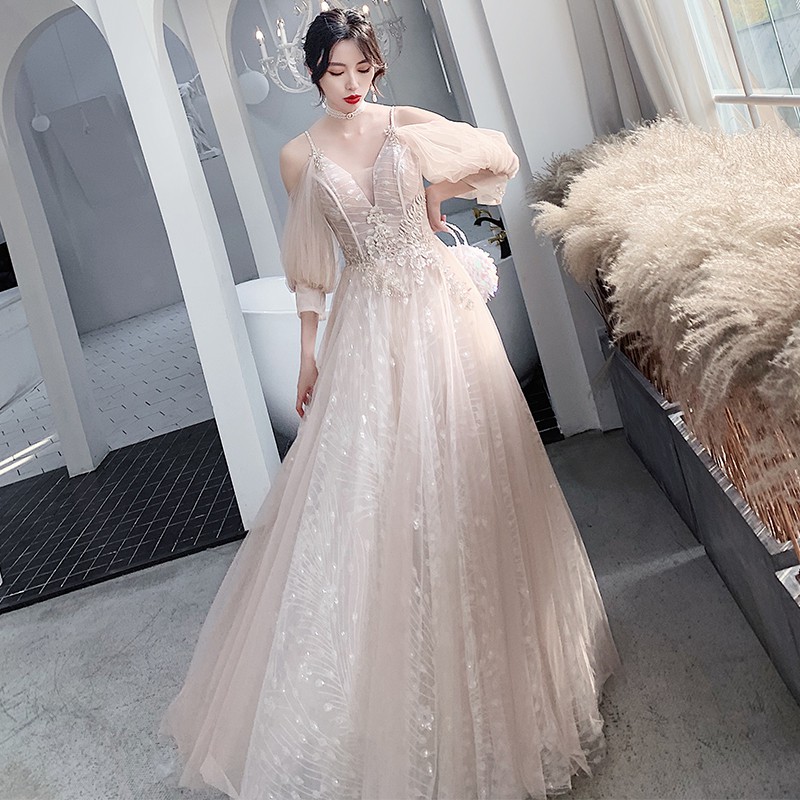 Váy đầm CAO CẤP phù dâu cưới hỏi dự tiệc size XS-2XL bigsize wedding-event dress LT1377