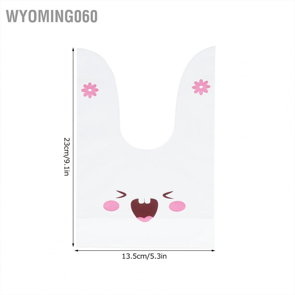 Wyoming060 10Pcs Baking Bag DIY Long Ear Sweet Candies Cranberry Cookies Packing for Home Bakery Camping