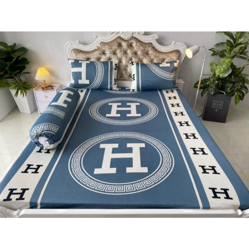 Bộ Drap thun Hàn Quốc 4 món 4 màu