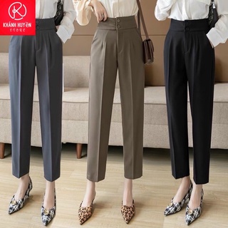 Quần baggy nữ 2 khuy KH106 , quần tây công sở nữ cạp cao