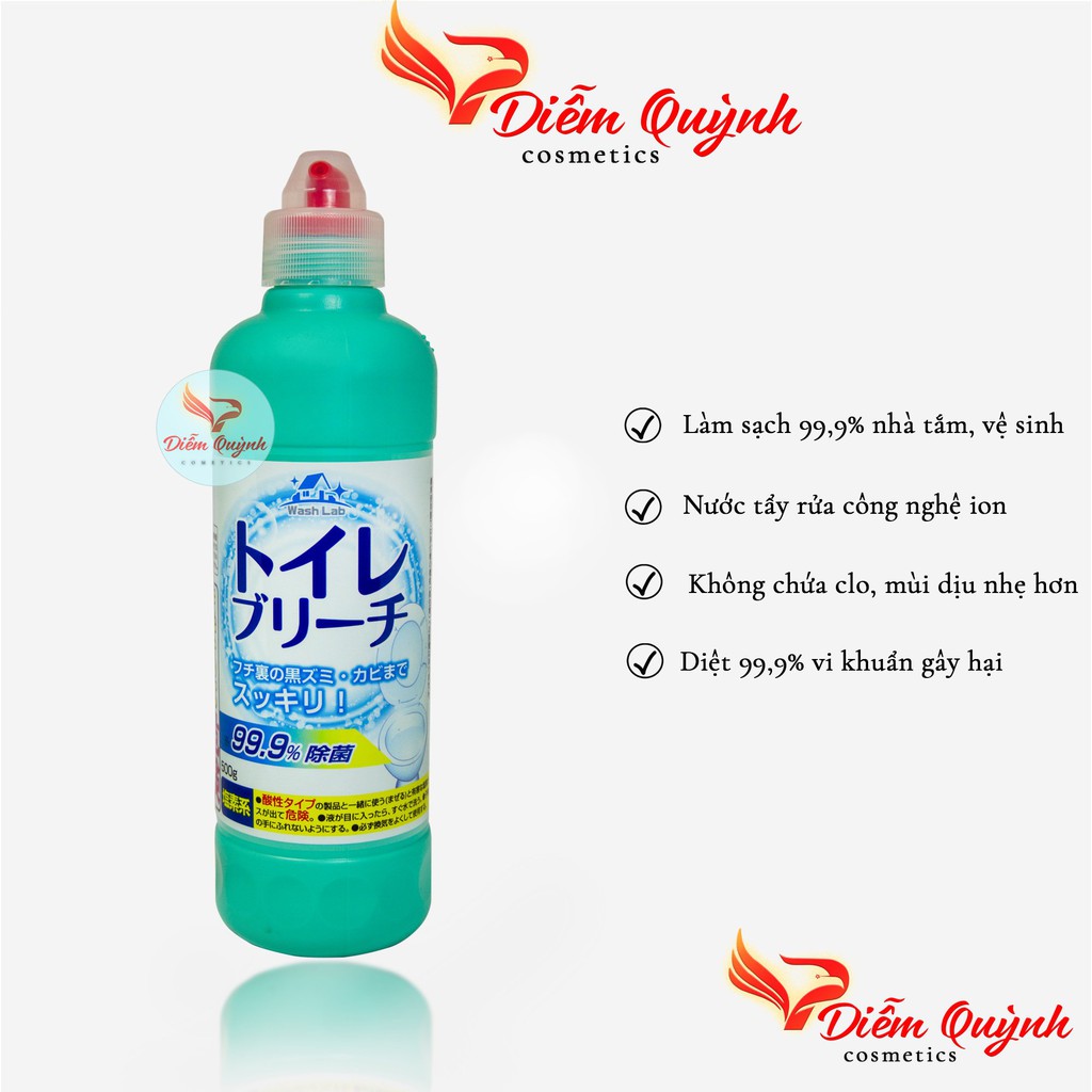 Nước tẩy rửa bồn cầu toilet, nhà vệ sinh 500ml diệt khuẩn 99,9% của Nhật.