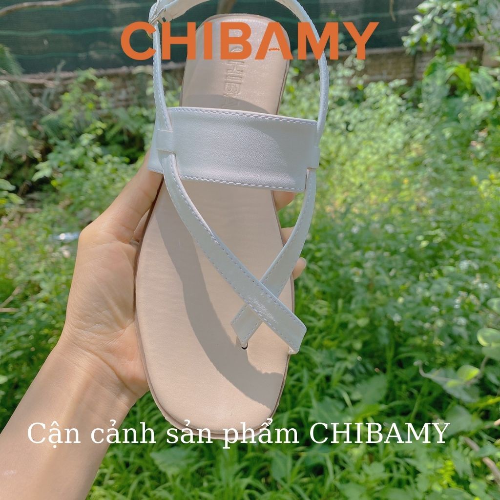 Dép Sandal xỏ ngón LA MÃ quai chéo đế bệt dẻo, chất da mềm