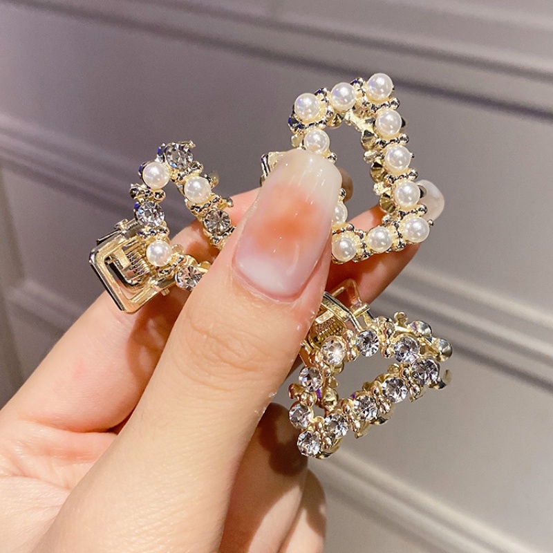 Kẹp tóc đính ngọc trai giả chất liệu hợp kim thời trang