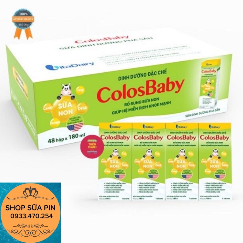 Thùng 48 hộp sữa bột pha sẵn colosbaby 180ml