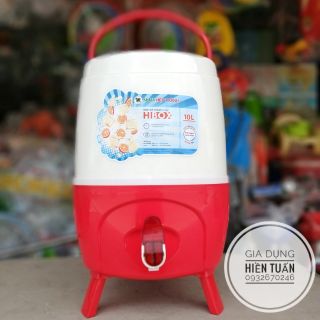 BÌNH ĐÁ HIBOX 10L CÓ VÒI HITACO