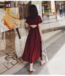 (Thanh lý) maxi dây rút khoét eo