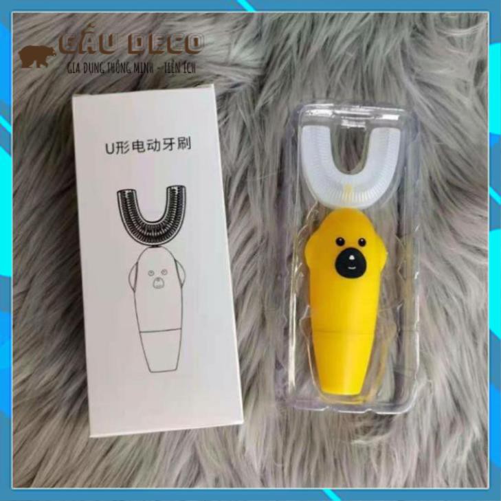 Bàn chải điện chữ U cho bé từ 2- 8 tuổi đánh răng tự động
