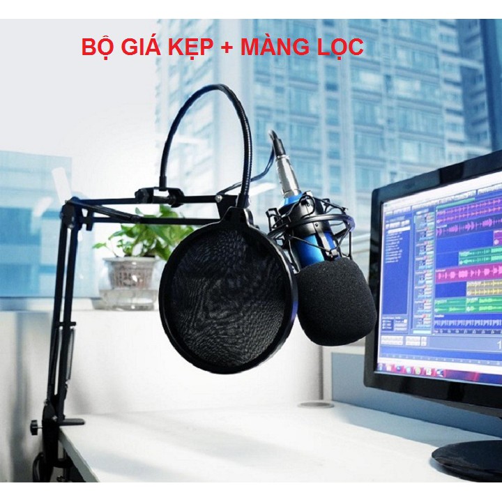 Mixer Yamaha F7, Hát Livestream Karaoke Bluetooth Và Mic BM900 Mic AQ220 Mic AT100 - Tặng Tai Nghe