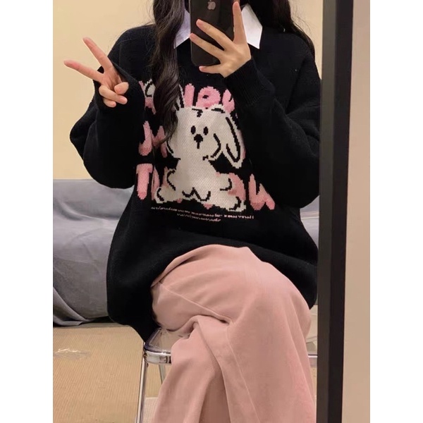 Áo Dài Tay dệt kim hình Puppy