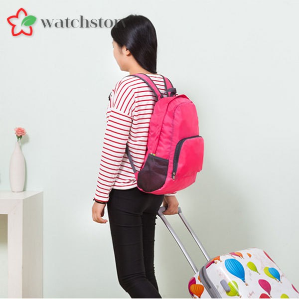 Balo du lịch siêu nhẹ bằng nylon chống nước cho nam &amp; nữ