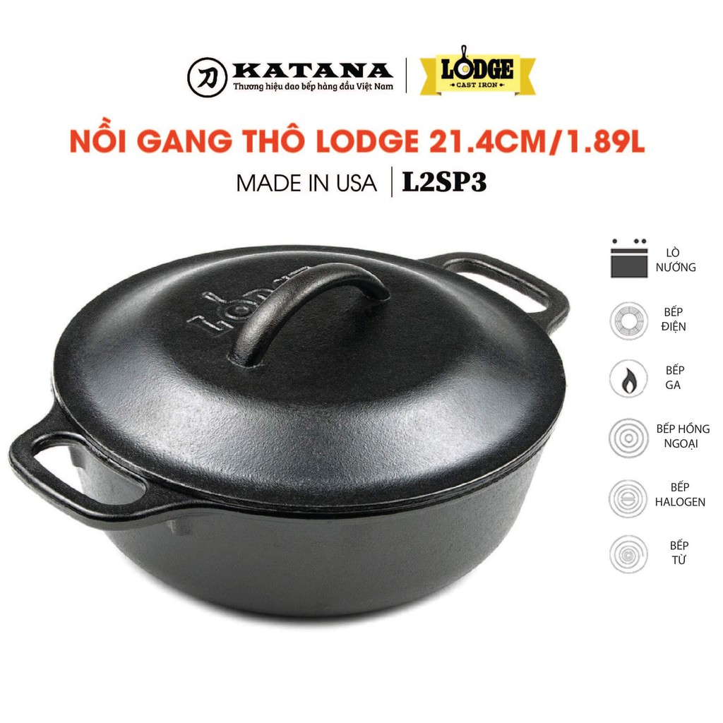 Lodge - Nồi gang - 21.4cm - 1.89L