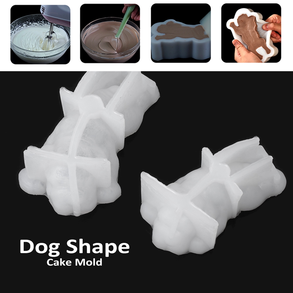 Khuôn Silicon Làm Bánh Hình Chú Chó 3d